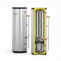 APOLLO DHW120 MAX - Stainless Combine Indirect Water Heater Tank